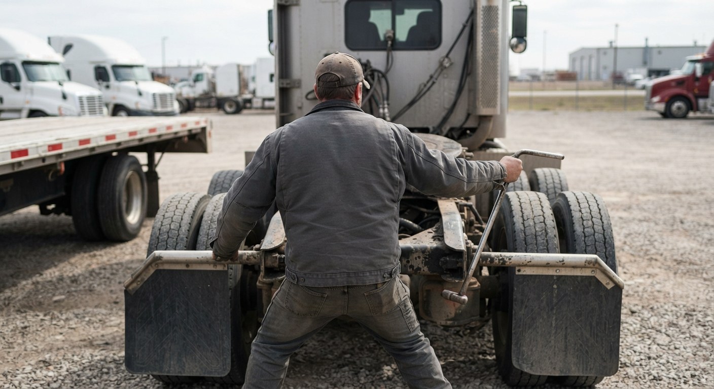 Truck at a shipping dock